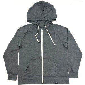 American Giant Womens Hoodie Lightweight  Full Zip Jacket Size XL Gray USA